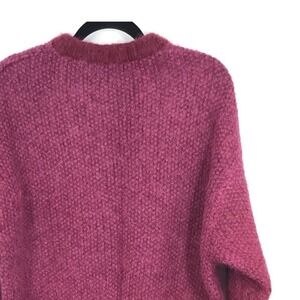 Banana Republic Fluffy Alpaca Blend Sweater Pullover Mauve/Berry Pink Petite M